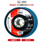 DISQUE A LAMELLES Ø115 G 120 INOX BMA