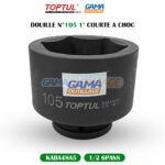 DOUILLE N°105 1"1/2 6PANS COURTE A CHOC TOPTUL