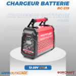 CHARGEUR BATTERIE 12-24V 5/10A WORCRAFT
