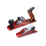 Set de deux rabots manuels MING LI, modèle 250 mm avec poignée ergonomique et petit rabot compact, couleur rouge et noir.